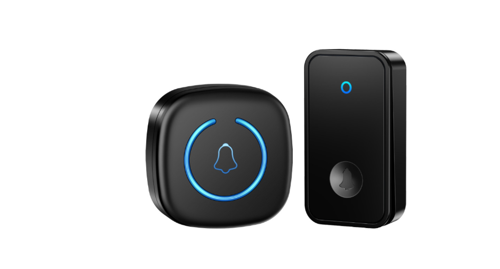 🔔 Sonnette de Porte Sans Fil 300M – Étanche IP55, Carillon Électronique avec Récepteur Enfichable et LED