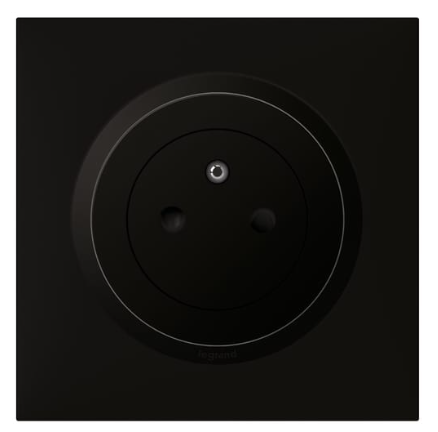 ⚡ Prise avec Terre Affleurante Complète – Legrand Dooxie Noir