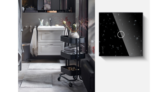 💡 Interrupteur Connecté Wi-Fi Tactile Simple – Façade en Verre Trempé