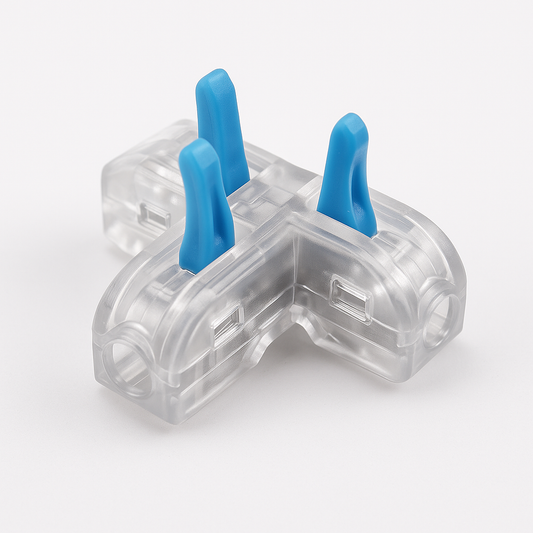 🔌 30 Connecteurs rapides T à levier 3 voies – Pour fils AWG 28–12 | 250V 32A | Installation sans outil